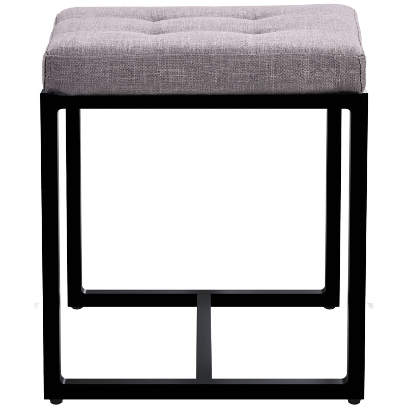 Tabouret d’appoint gris en polyester...