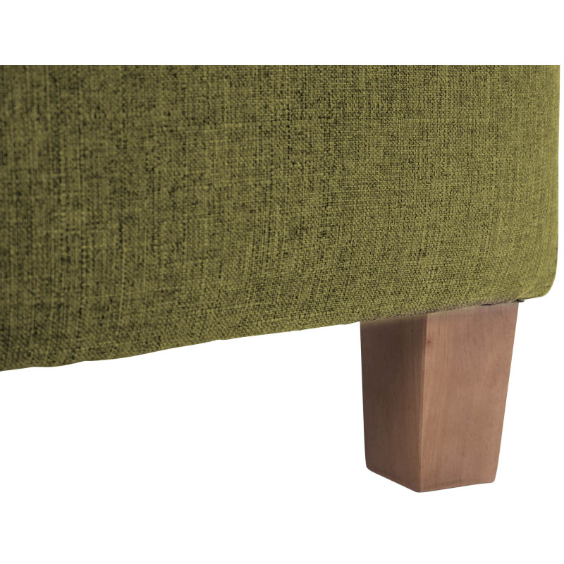 Pouf repose-pieds carré vert en...