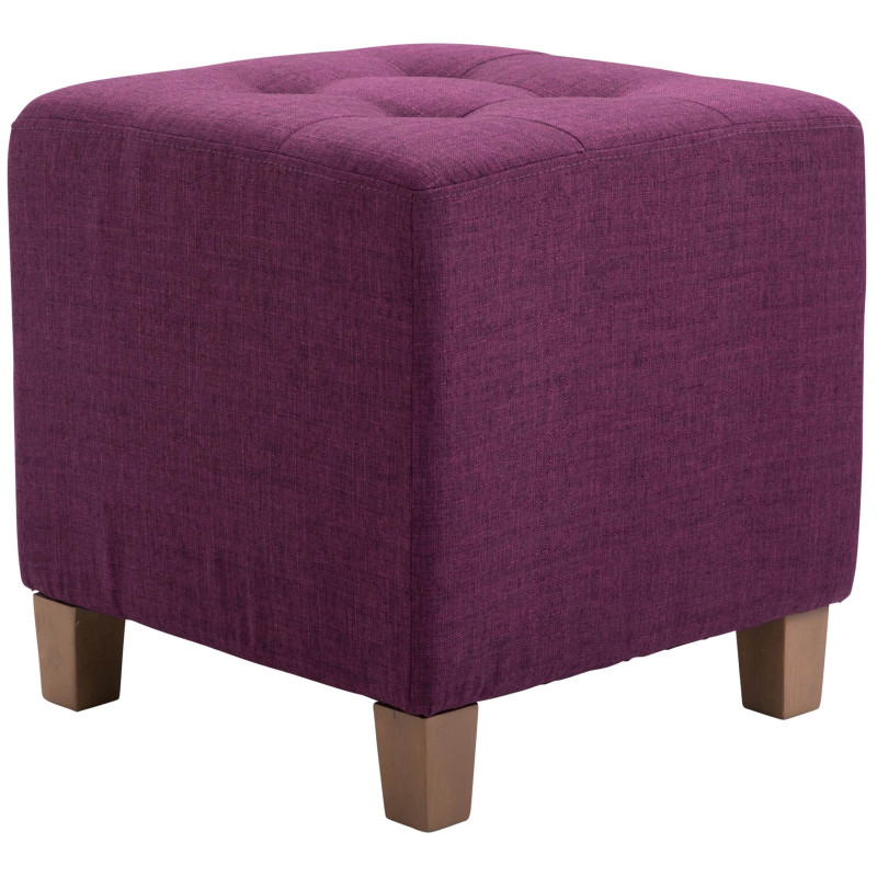 Pouf repose-pieds carré lilas en...