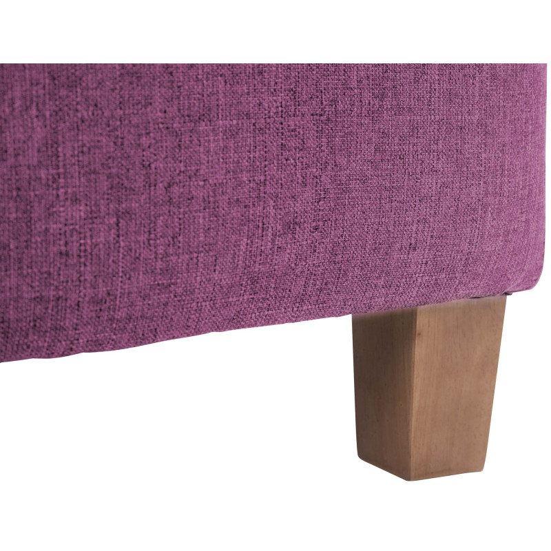 Pouf repose-pieds carré lilas en...