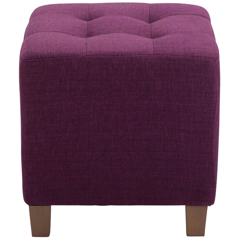 Pouf repose-pieds carré lilas en...