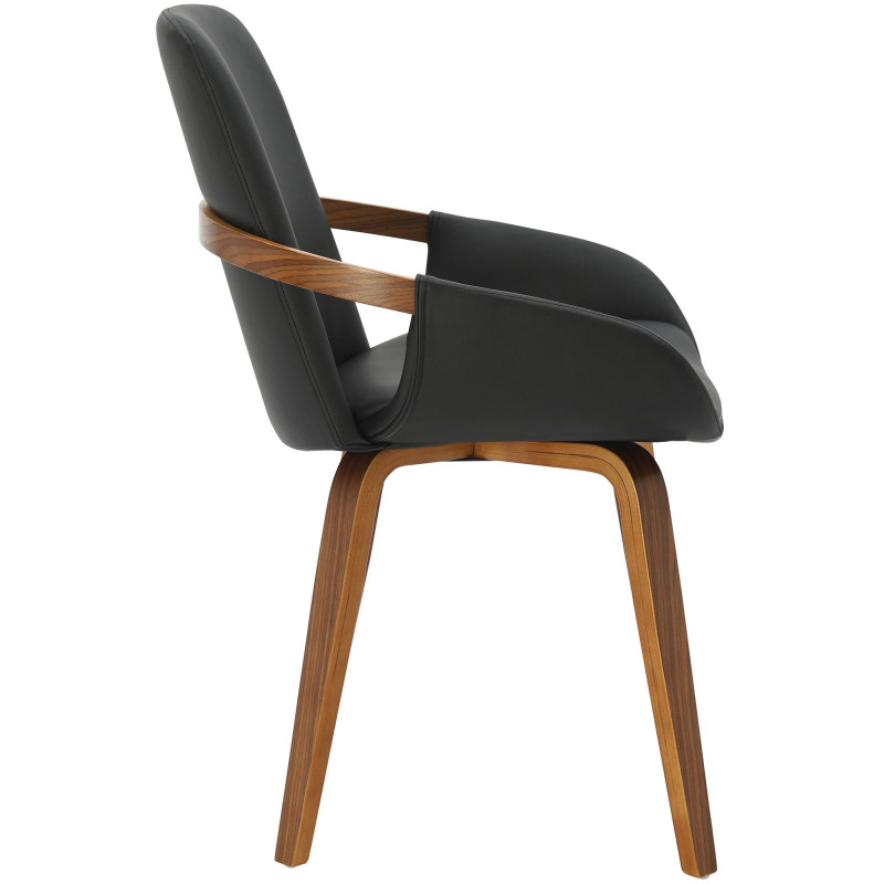 Chaise de salle à manger noire en...