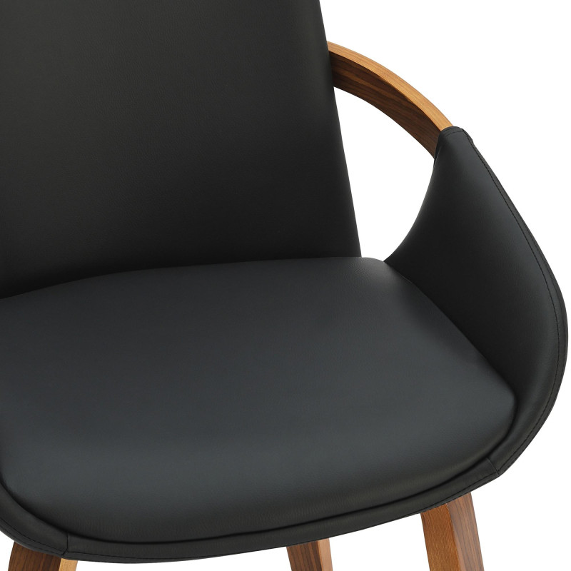 Chaise de salle à manger noire en...