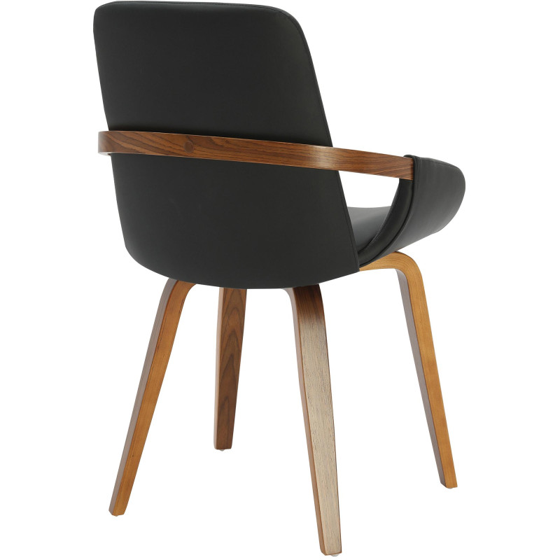 Chaise de salle à manger noire en...