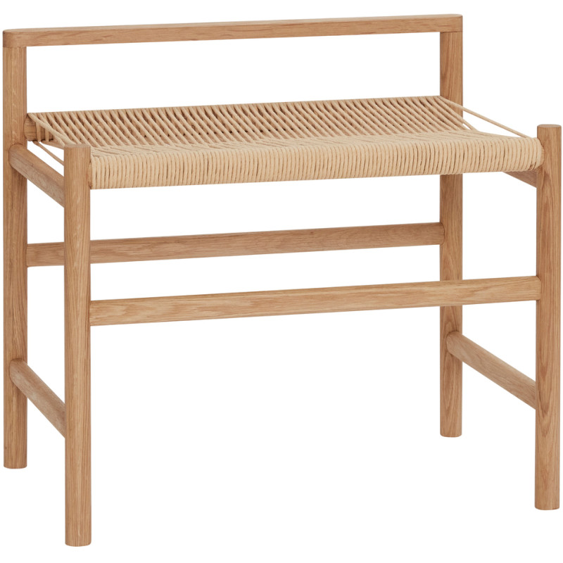 Banc naturel en chêne et corde de...