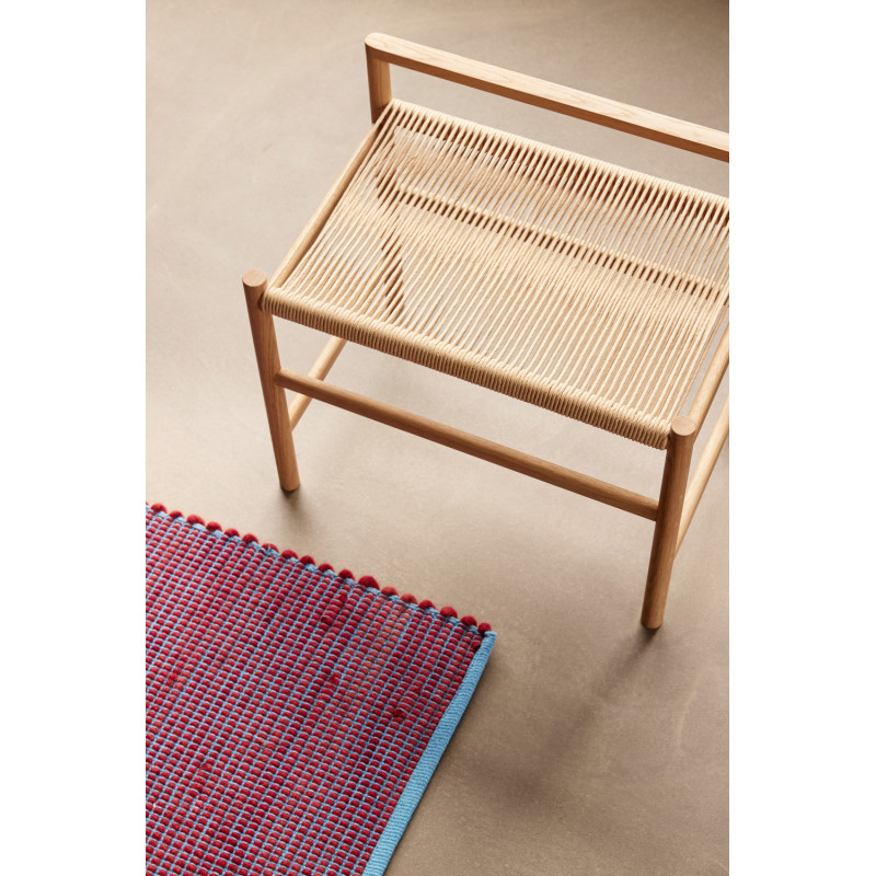 Banc naturel en chêne et corde de...