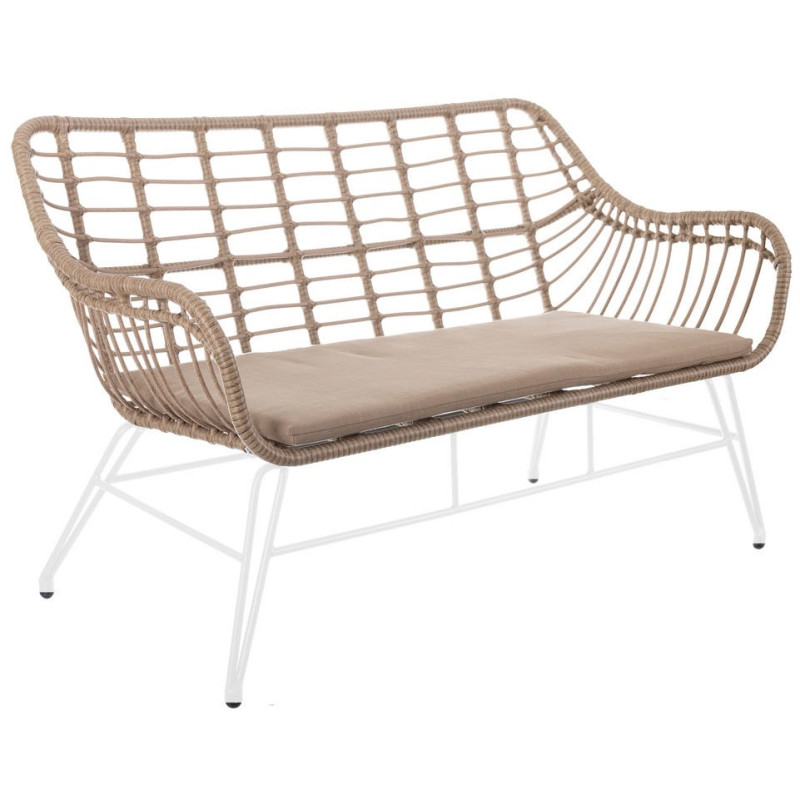 Fauteuil de jardin 2 places en rotin...