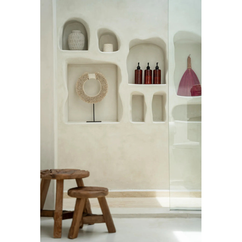 Décoration coquillages sur pied blanc...