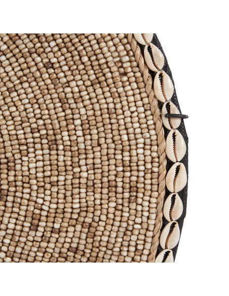 Décoration coquillages naturel blanc sur pied 55 cm The Shell Guadeloupe