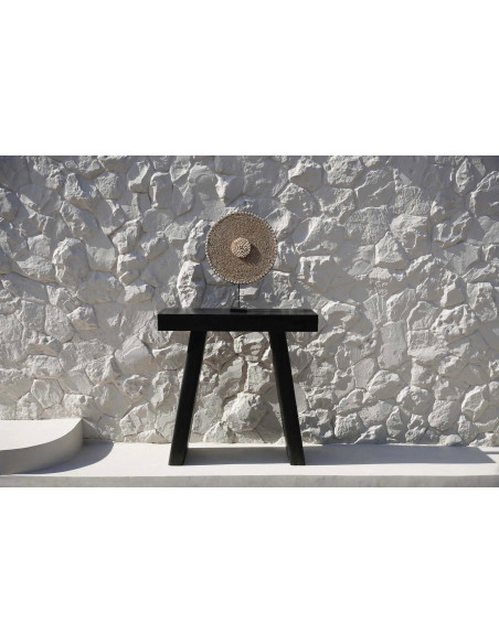 Décoration coquillages naturel blanc sur pied 55 cm The Shell Guadeloupe