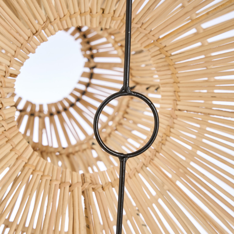 Abat-jour suspension en rotin naturel...