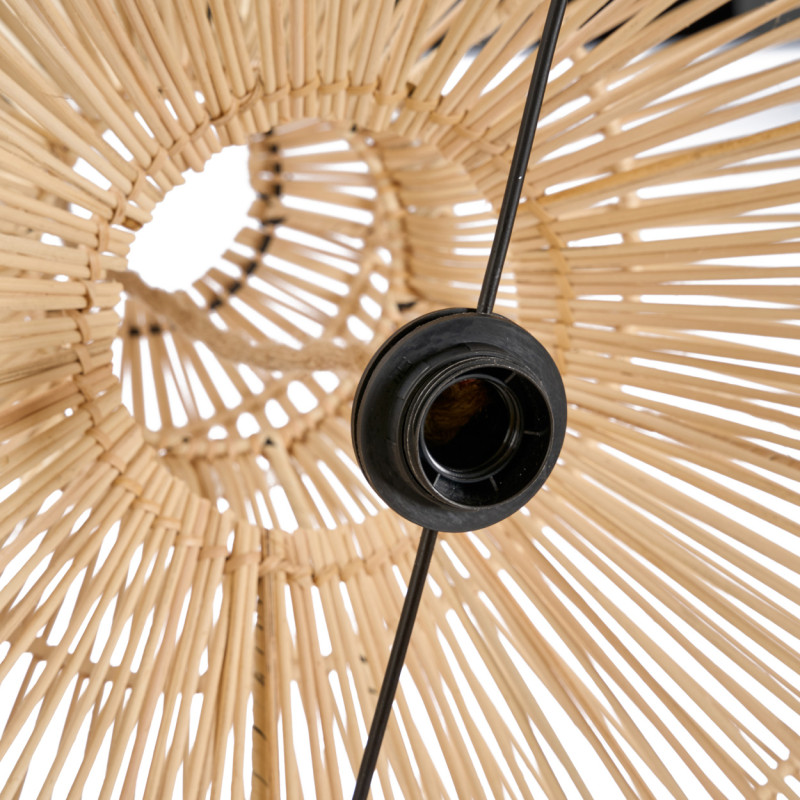 Abat-jour suspension en rotin naturel...