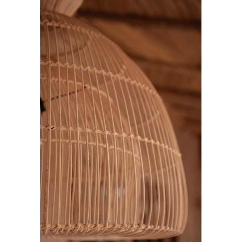 Abat-jour suspension en rotin naturel...