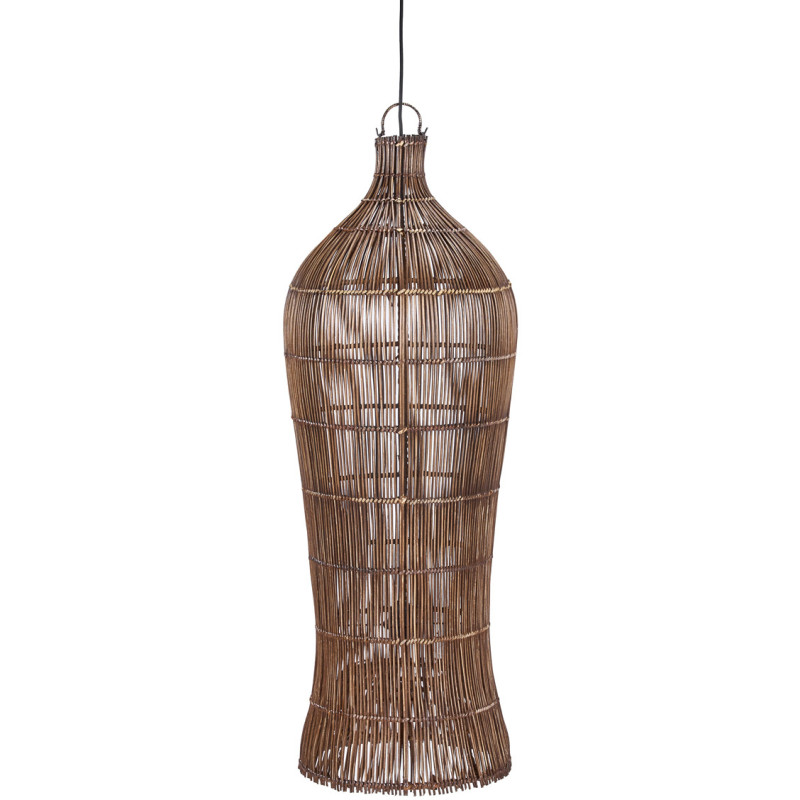 Abat-jour suspension en bambou noyer...