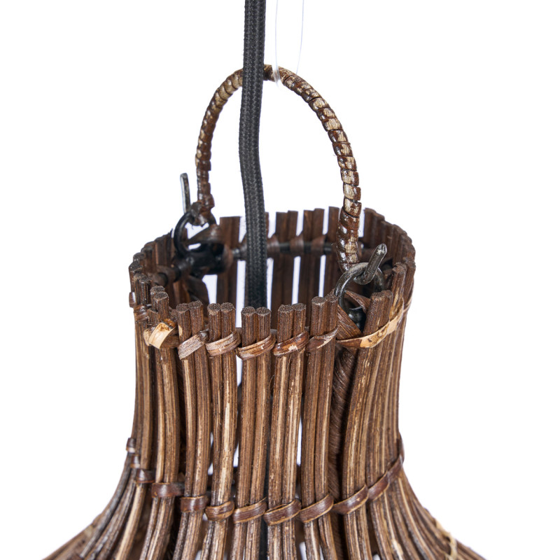 Abat-jour suspension en bambou noyer...