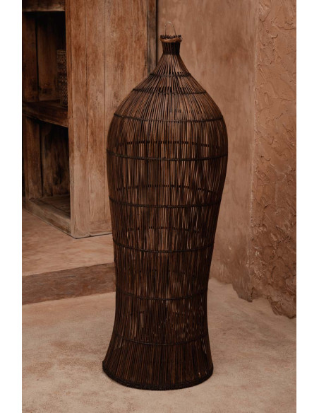 Abat-jour suspension en rotin noyer foncé 102 cm The Oasis Tower