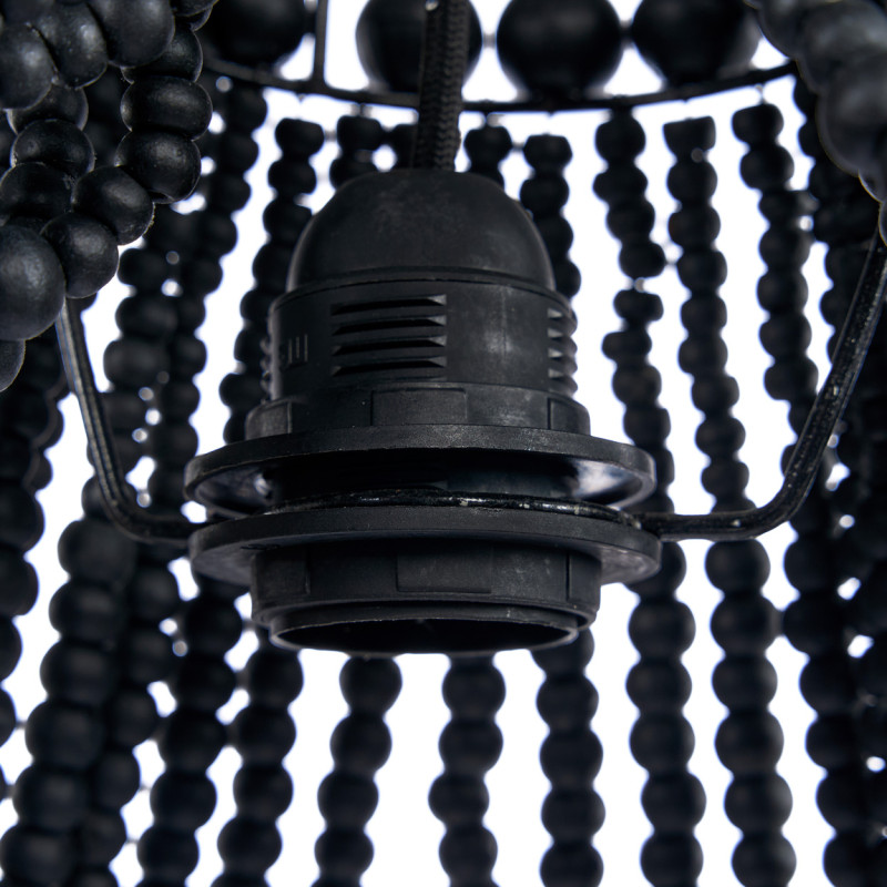 Lustre suspension en perles de bois...