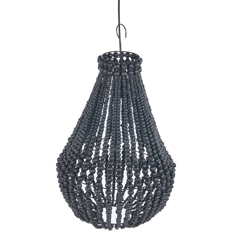 Lustre suspension en perles de bois...