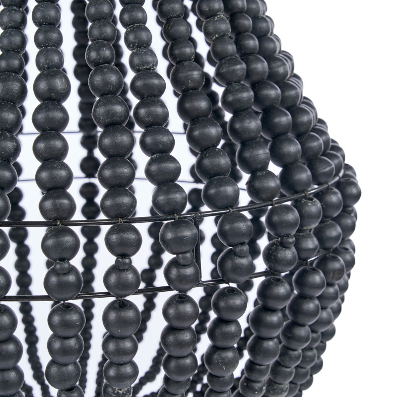 Lustre suspension en perles de bois...