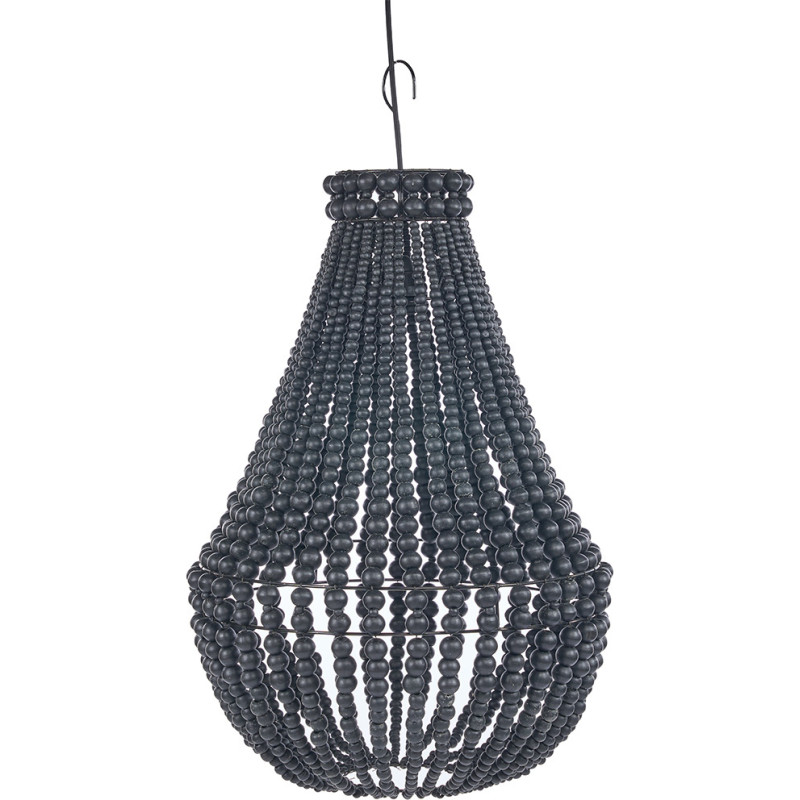 Lustre suspension en perles de bois...