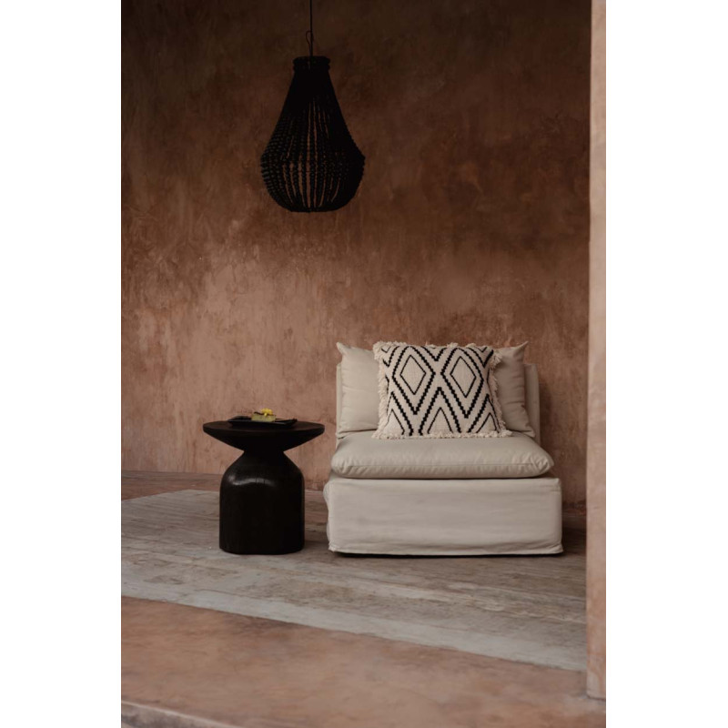 Lustre suspension en perles de bois...