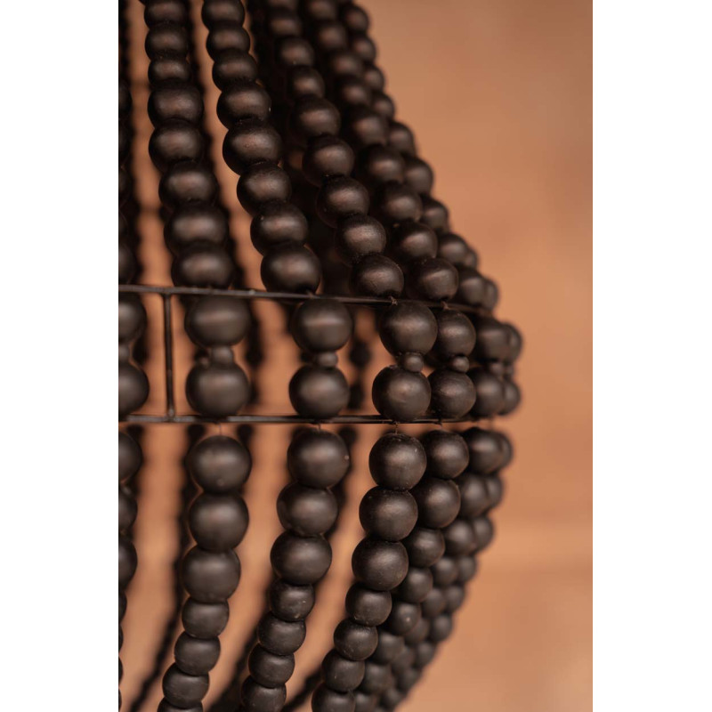 Lustre suspension en perles de bois...