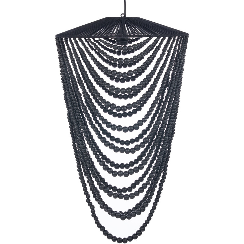 Lustre suspension en perles de bois...