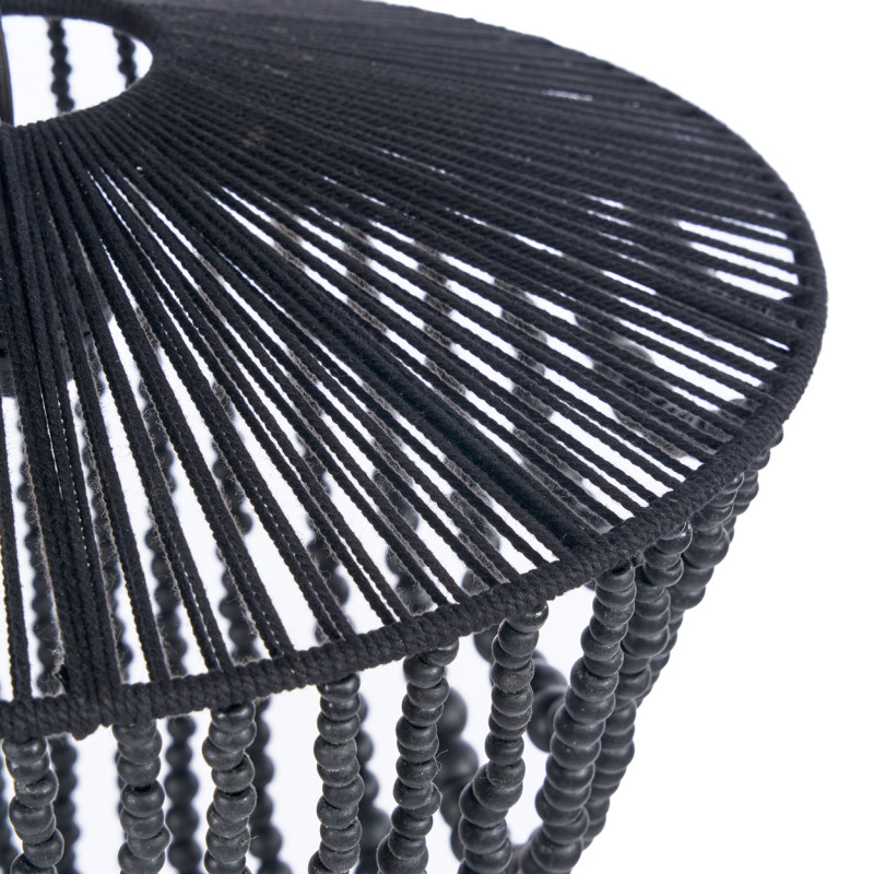 Lustre suspension en perles de bois...