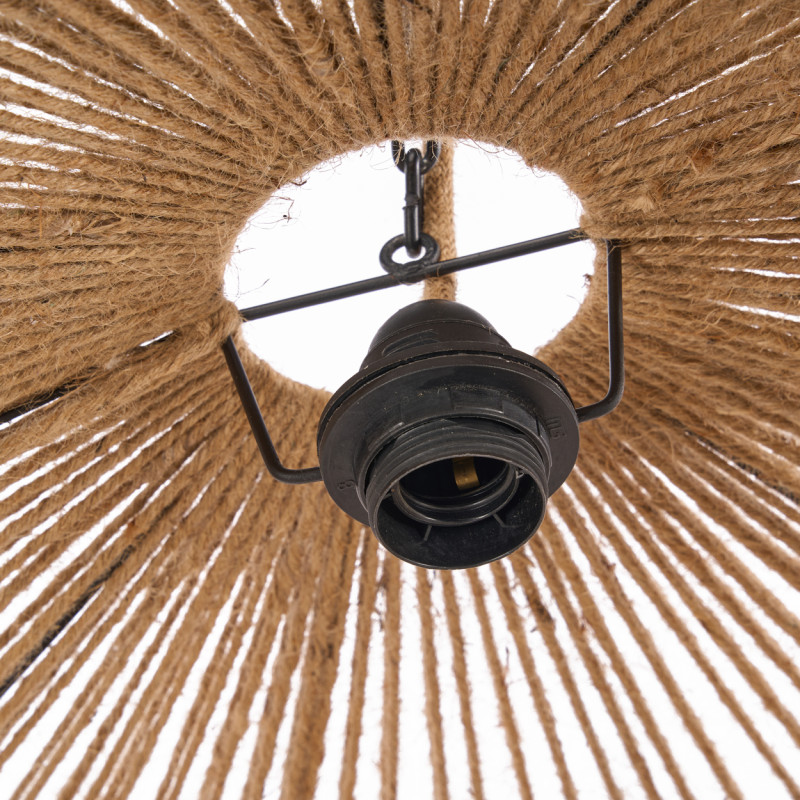 Lustre suspension en perles de bois...