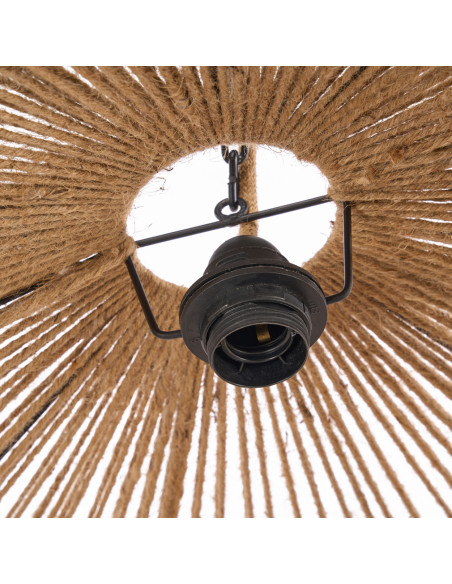 Lustre suspension en perles de bois naturel 80 cm The Wooden Bead