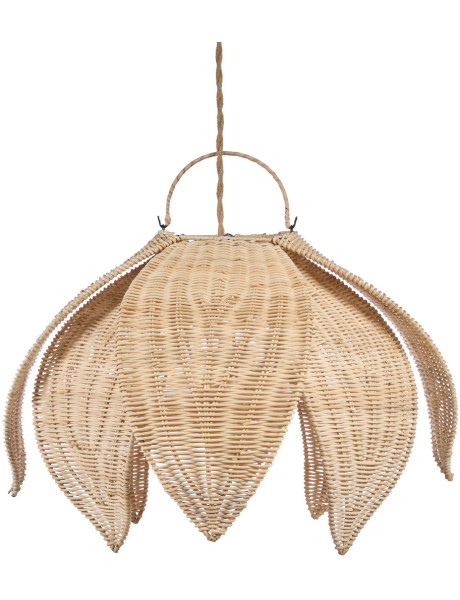 Abat-jour suspension fleur en rotin naturel 54 cm The Flower