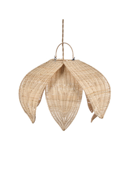 Abat-jour suspension fleur en rotin naturel 54 cm The Flower
