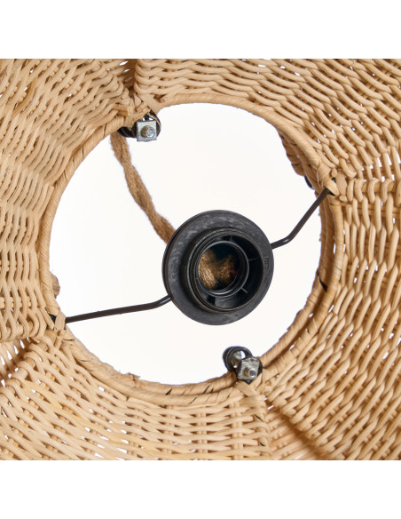 Abat-jour suspension fleur en rotin naturel 54 cm The Flower