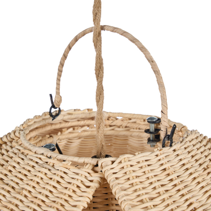 Abat-jour suspension fleur en rotin...