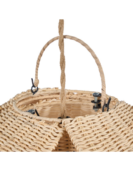 Abat-jour suspension fleur en rotin naturel 54 cm The Flower