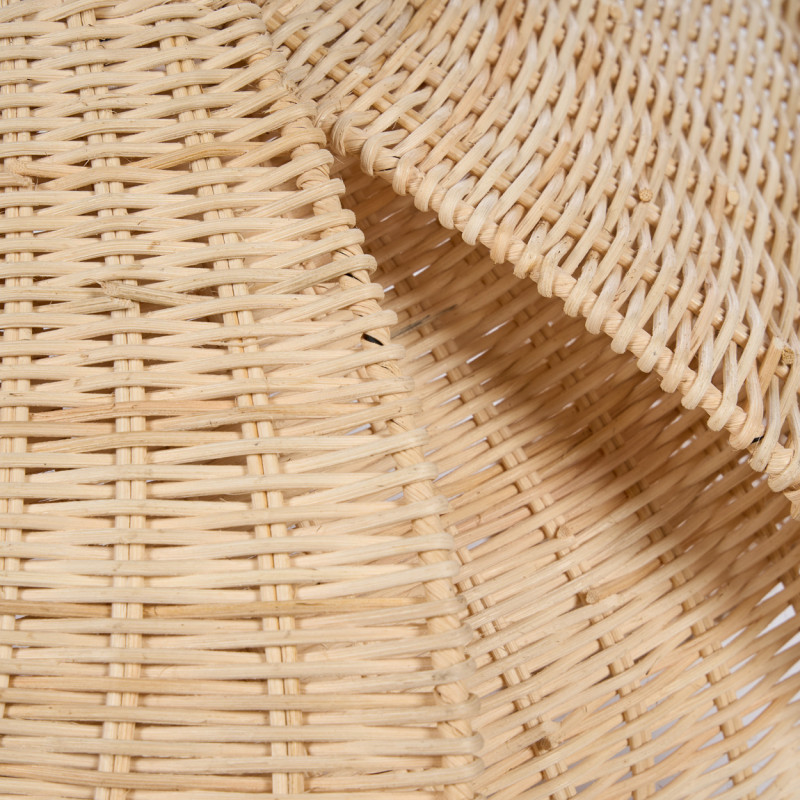Abat-jour suspension fleur en rotin...
