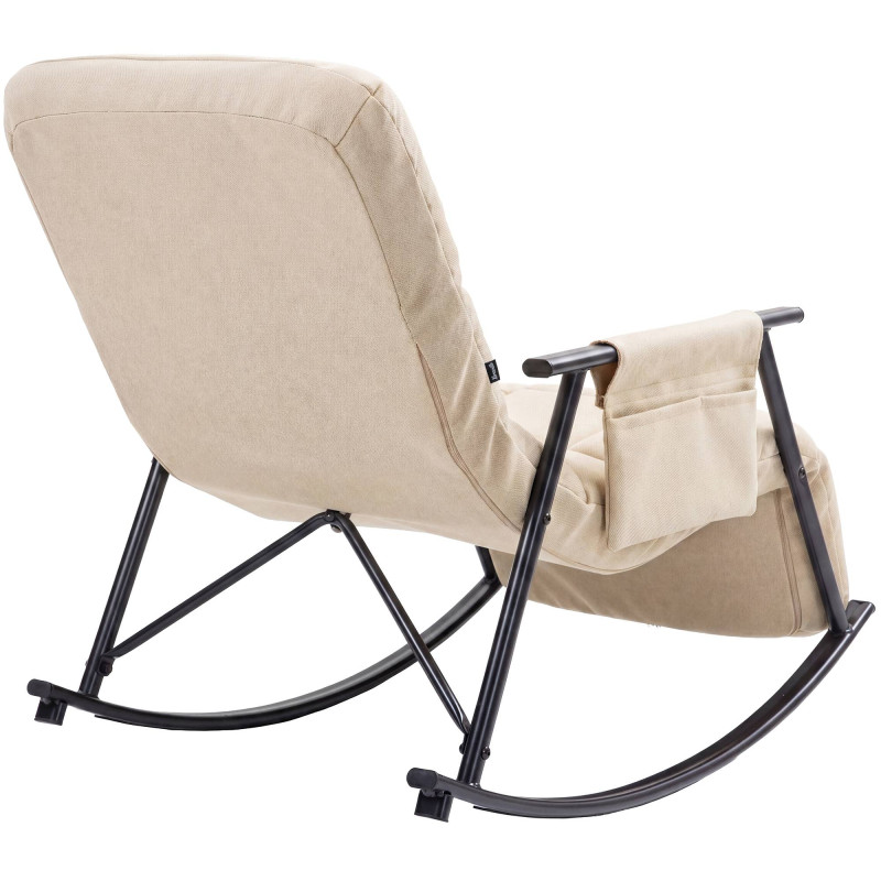 Fauteuil à bascule relax tissu crème...