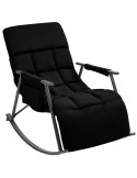 Fauteuil à bascule relax tissu noir 61 cm Calmae