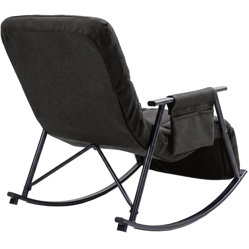 Fauteuil à bascule relax tissu gris...