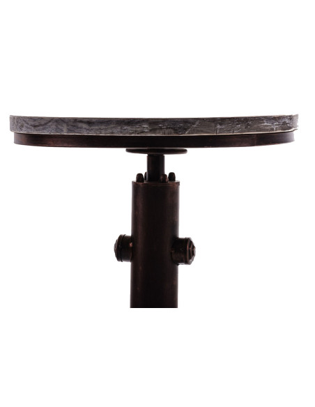 Mange-debout industriel bois et métal bronze 50 cm Bravanne