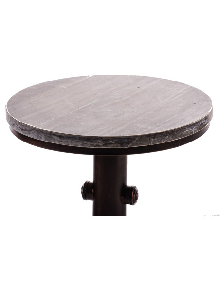 Mange-debout industriel bois et métal bronze 50 cm Bravanne