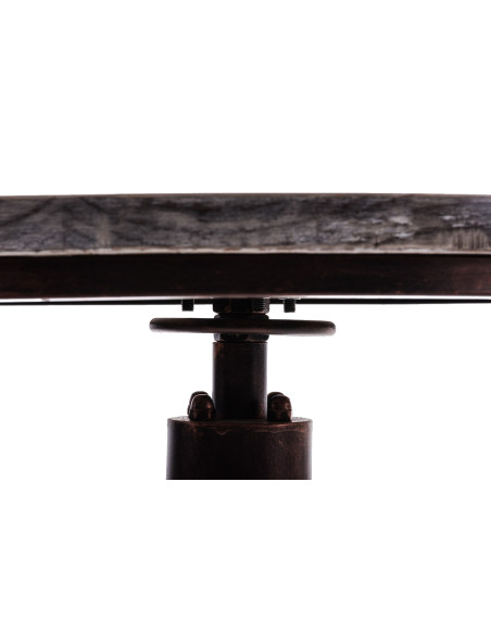 Mange-debout industriel bois et métal bronze 50 cm Bravanne