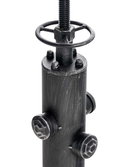 Mange-debout industriel bois et métal argent vieilli 50 cm Bravanne