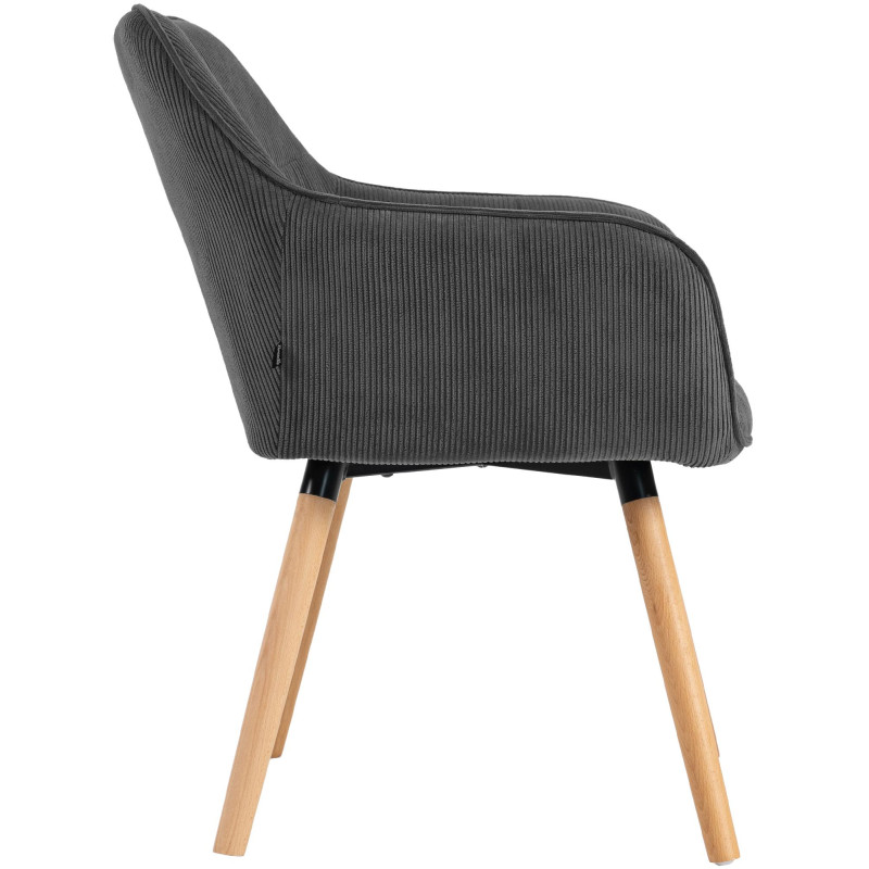 Chaise de salle à manger velours...