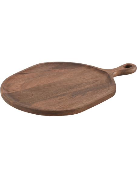 Plateau de service marron en bois de manguier 58 x 39 cm Goa