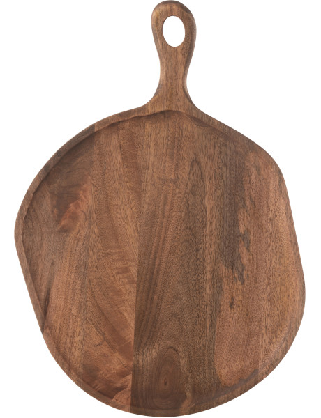 Plateau de service marron en bois de manguier 58 x 39 cm Goa