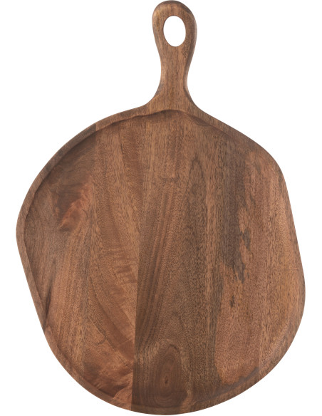 Plateau de service marron en bois de manguier 58 x 39 cm Goa