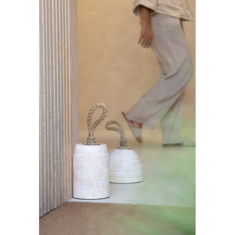 Lot de 3 cale-portes blancs en terre...