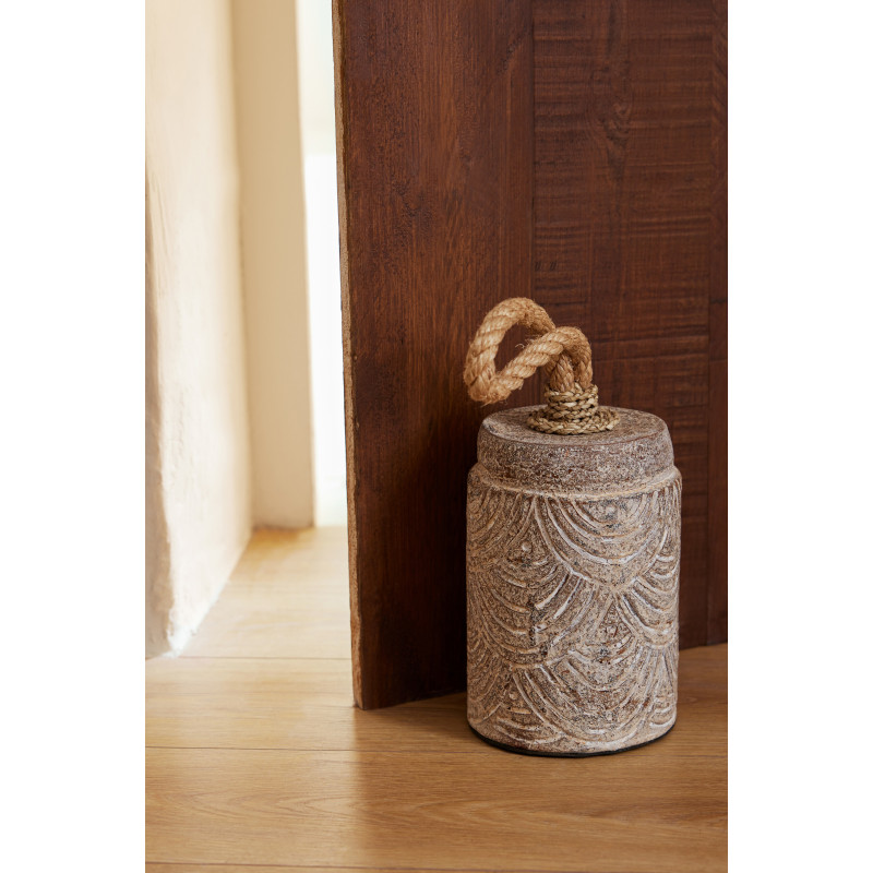 Lot de 3 cale-portes beige en terre...