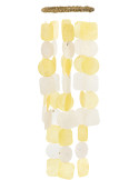Carillon décoratif jaune en coquillages 15 x 70 cm Lisa